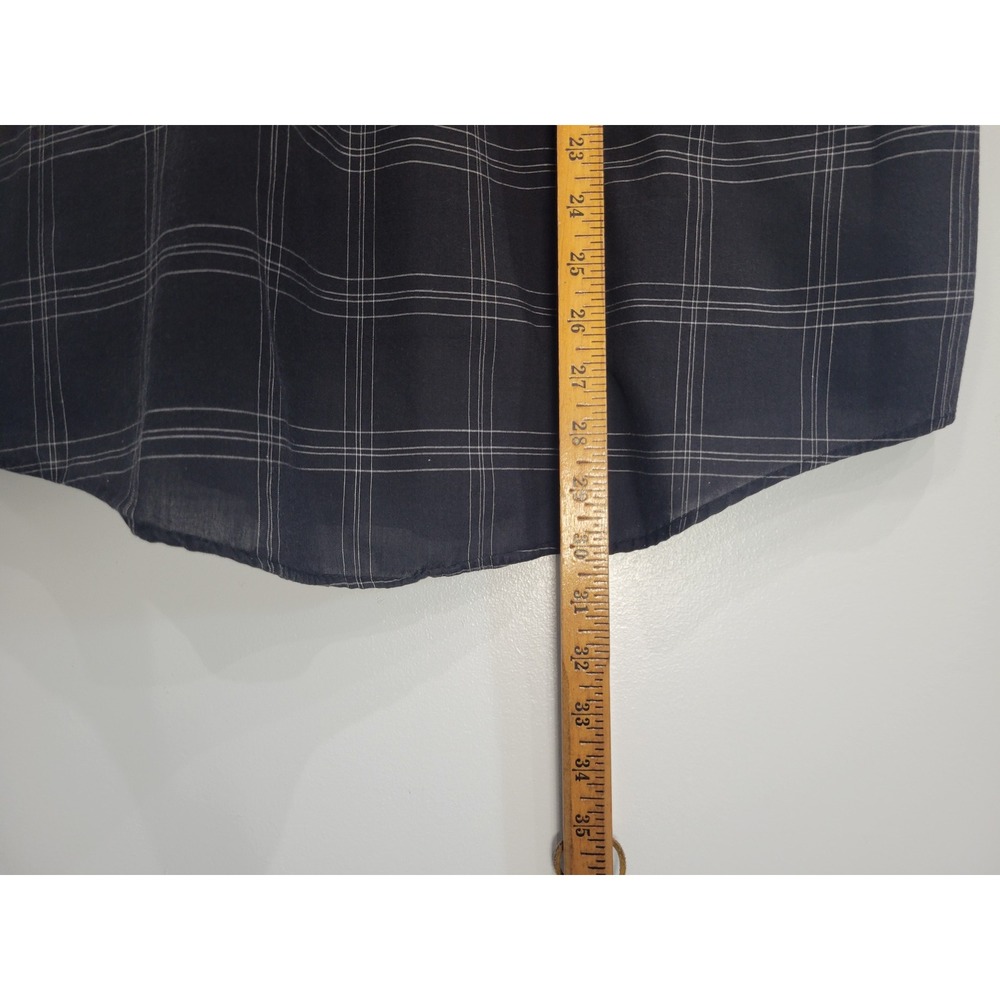 Rock Creek Ranch Mens Black Plaid Western Pearl Snap Short Sleeve Shirt XL - Picture 6 of 6